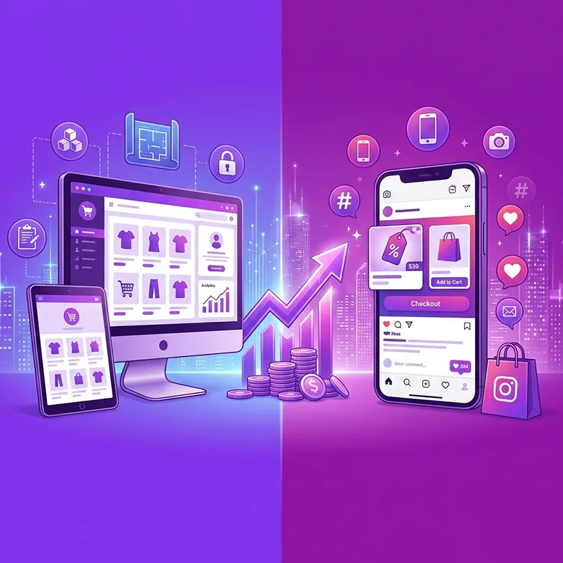 سایت ساز یا اینستاگرام؟ کدام برای فروش بهتر است؟